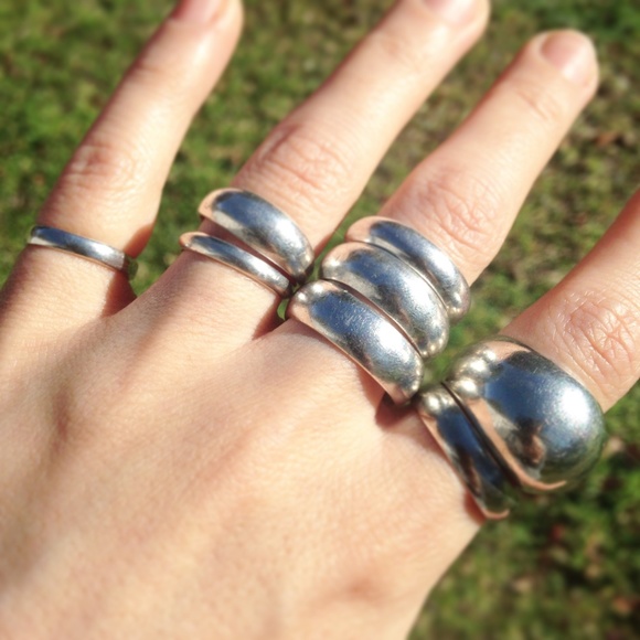 Ring Wide Band Sterling Silver - Picture 3 of 3